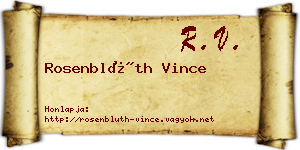 Rosenblüth Vince névjegykártya
